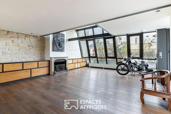 Duplex sur le toit avec verrière panoramique et terrasses – Quartier Croulebarbe