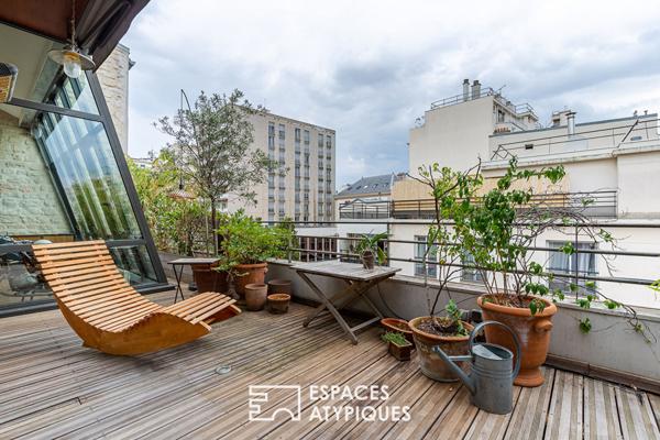 Duplex sur le toit avec verrière panoramique et terrasses – Quartier Croulebarbe
