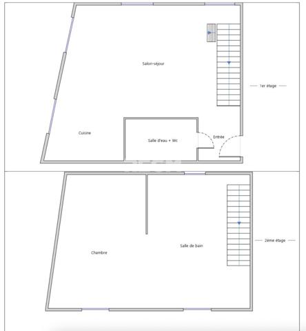Saint-Méloir-des-Ondes (35350) Duplex T2, 45 m2, rénové à Saint-Méloir-des-Ondes