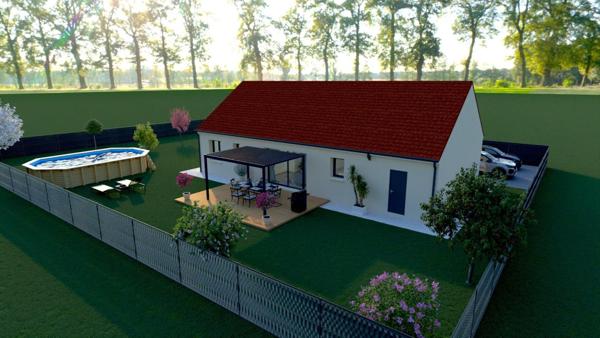 Terrain constructible sur 950 m2 viabilisé