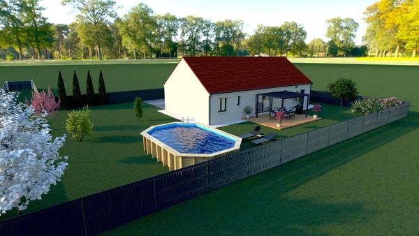 Terrain constructible sur 950 m2 viabilisé