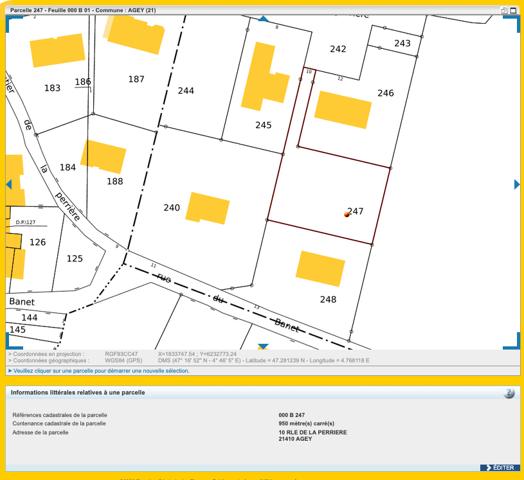 Terrain constructible sur 950 m2 viabilisé