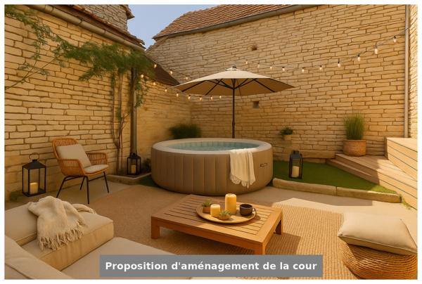 Dpt Yonne (89), à vendre SAINT VINNEMER maison de village P4 de 88 m² avec un exterrieur