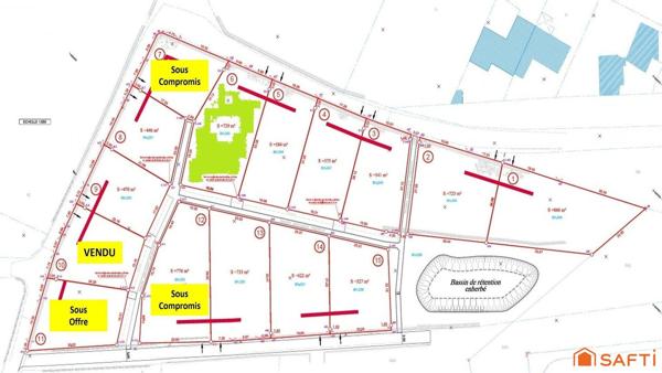 Terrain de 729 m² viabilisée (lot 6) – Le Puy
