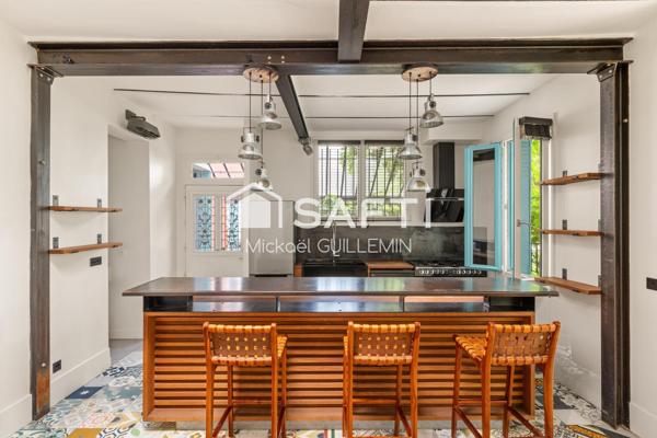 Meulière de charme familiale sur terrain constructible