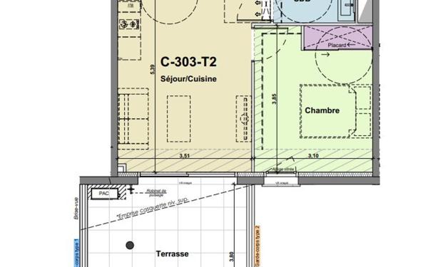 Appartement à vendre    2 pièces •  Narbonne