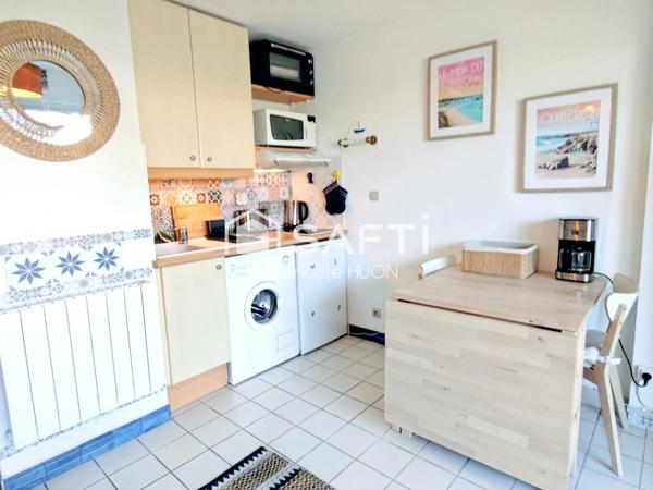 À 200 m de la plage, studio en rez de jardin exposé SO