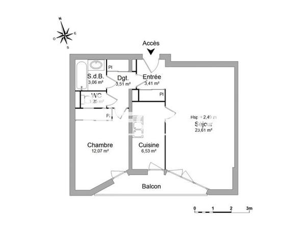 Location Appartement 2 pièces 53.4 m² - 9 RUE DE LA TANNERIE Mont De Marsan 40000