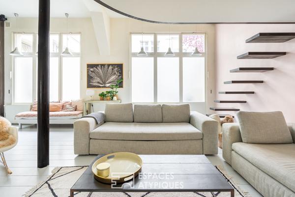 Loft de caractère dans un ancien showroom de porcelainier