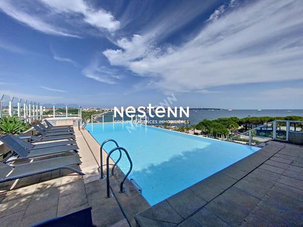 GRAND STUDIO- 33m2- VUE MER- RENOVE -BOX FERME-PISCINE-GARDIEN