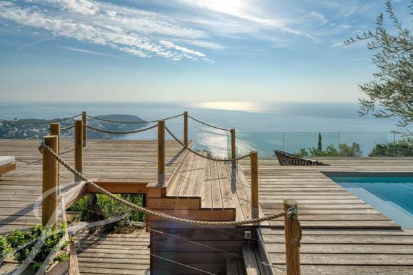 Roquebrune Cap Martin - Villa contemporaine d'exeption - Vue mer panoramique - Piscine - Studio indépendant