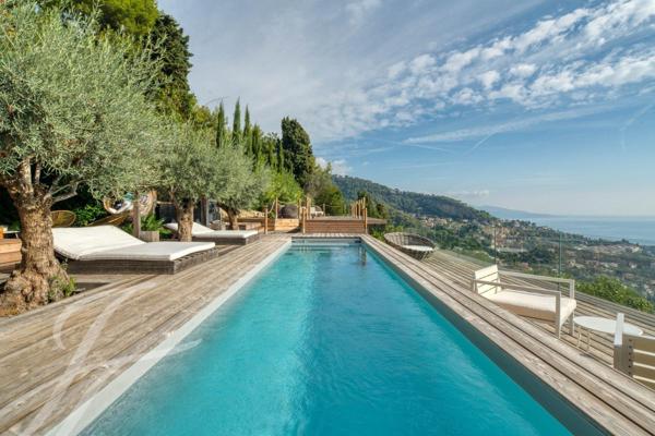 Roquebrune Cap Martin - Villa contemporaine d'exeption - Vue mer panoramique - Piscine - Studio indépendant