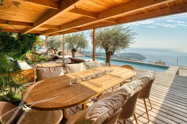 Roquebrune Cap Martin - Villa contemporaine d'exeption - Vue mer panoramique - Piscine - Studio indépendant
