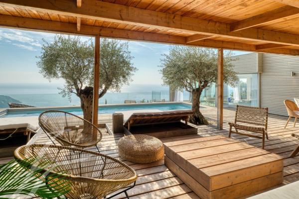 Roquebrune Cap Martin - Villa contemporaine d'exeption - Vue mer panoramique - Piscine - Studio indépendant