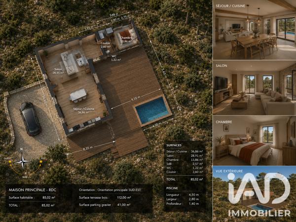 Terrain à vendre 3 000 m² Nîmes