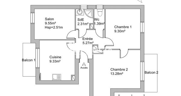 Location Appartement 3 pièces 50.43 m² - Trévoux 01600