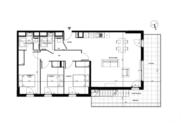 Appartement F4 à vendre  4 pièces - 90,50 m 2   ANTIBES  - 06