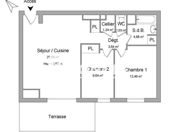 Location Appartement 3 pièces 61.6 m² - 5 QUAI DES COMMANDANTS FAVIER Port Saint Louis Du Rhone 13230