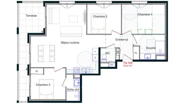 Appartement à vendre 4 pièces 79 m² Lyon 5