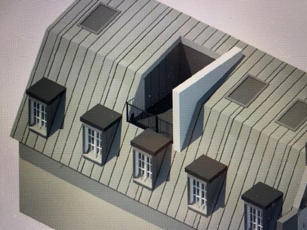 Paris (75002) Duplex dernier étage avec terrasse potentielle.