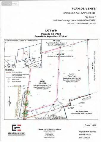 Achat - Terrain à bâtir | Terrain à bâtir Lannebert 22290 1339 m 2 1339 m 2