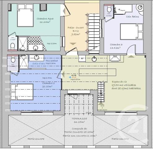 Appartement F5 à vendre  6 pièces - 98,13 m2 ST CYR SUR MER - 83