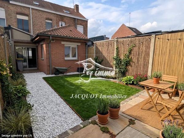 Vente immobilière : Maison à Halluin  4 pièces 86 m² 168 000 €- Jacquot Immobilier.
