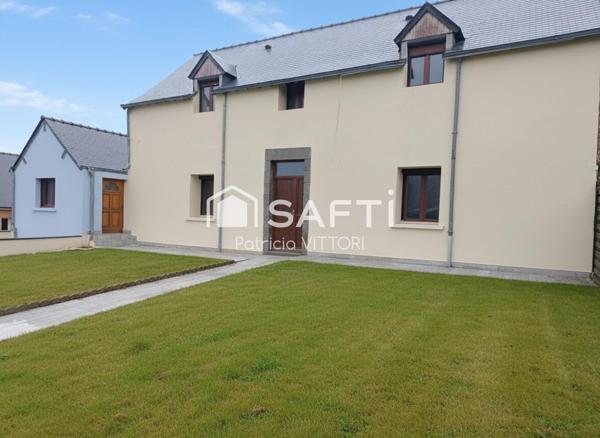 Maison 4 chambres dont une en rdc, 2 salles de bains, garage, terrain