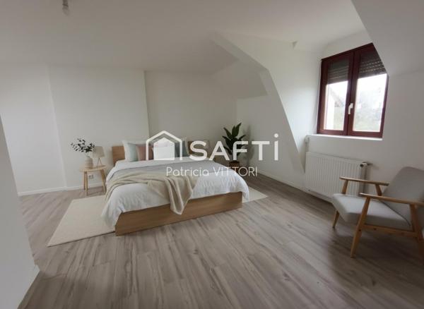 Maison 4 chambres dont une en rdc, 2 salles de bains, garage, terrain