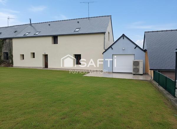 Maison 4 chambres dont une en rdc, 2 salles de bains, garage, terrain