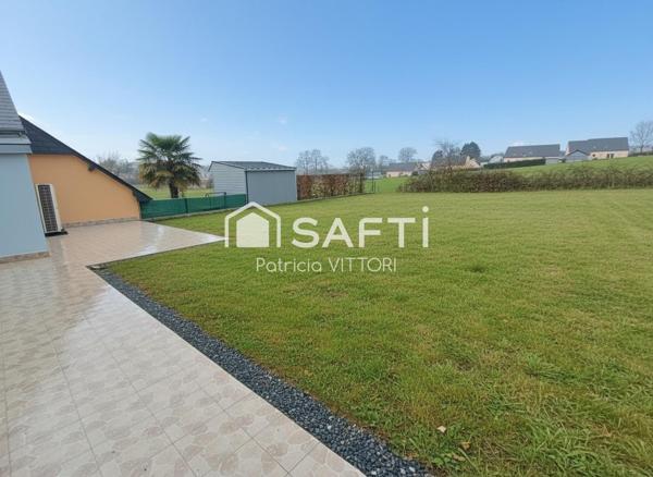 Maison 4 chambres dont une en rdc, 2 salles de bains, garage, terrain