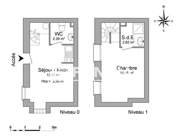 Location Appartement 2 pièces 29.2 m² - 7 PLACE SAINT DENIS Amboise 37400