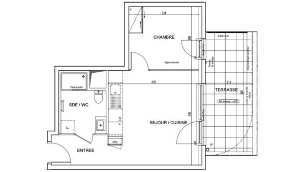 Appartement à vendre 2 pièces 36 m² Cognin