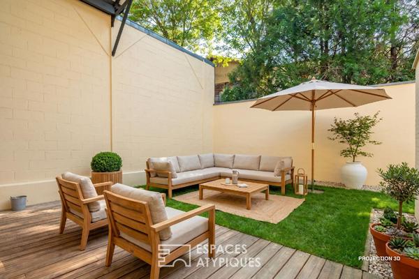 Loft en duplex avec jardin privatif en coeur de ville