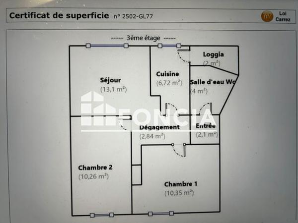 À vendre Appartement 3 pièces 49.37 m² - Brignoles 83170