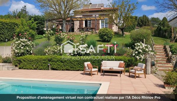 125m², vue dégagée et terrain constructible : cadre de vie rare à Labège