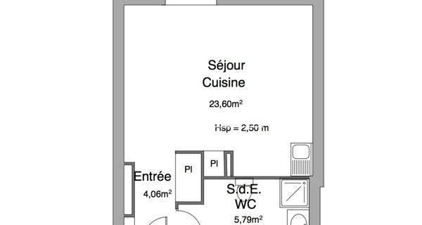 Location Studio meublé 33.4 m² - La Rochelle 17000