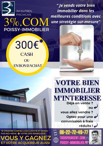 3%.COM EXCLUSIVITE Poissy studio meublé centre-ville Poissy (78300)