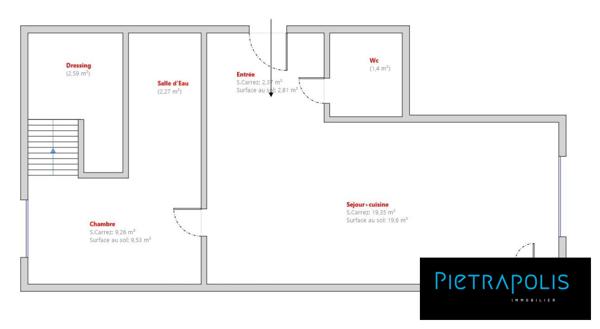 En Exclusivité - T2 de 40 m2 entierement renovée