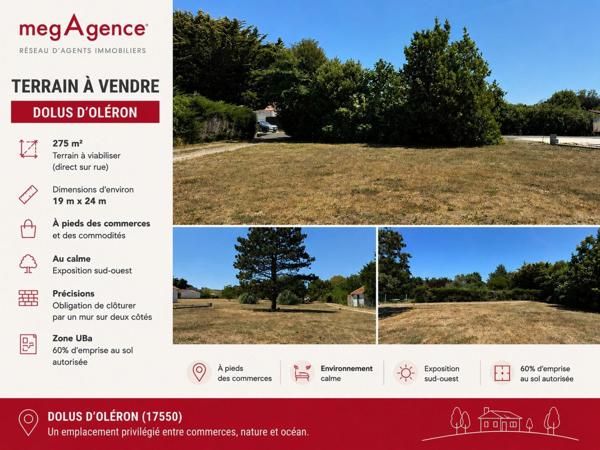 Terrain à DOLUS-D'OLERON, 17550 - 275m²