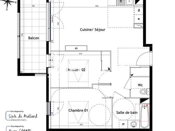 Location Appartement 3 pièces 59.1 m² - 90 CHEMIN DU MAS DE TESTE Nimes 30000