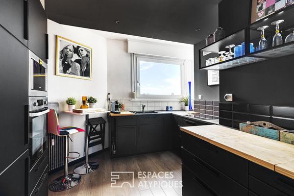 Appartement traversant en dernier étage avec extérieur