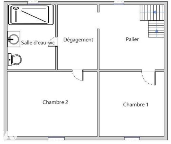 Maison centre -bourg - 2 chambres située à CONLIE