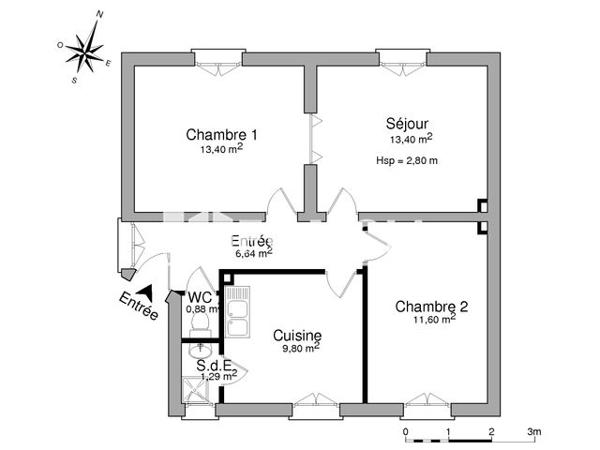 Location Appartement 3 pièces 57.01 m² - 21 RUE SAINT ANDRE Montigny Les Metz 57950