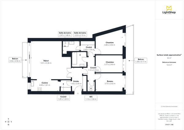 Appartement F4 à vendre  4 pièces - 98 m2 PARIS - 75012