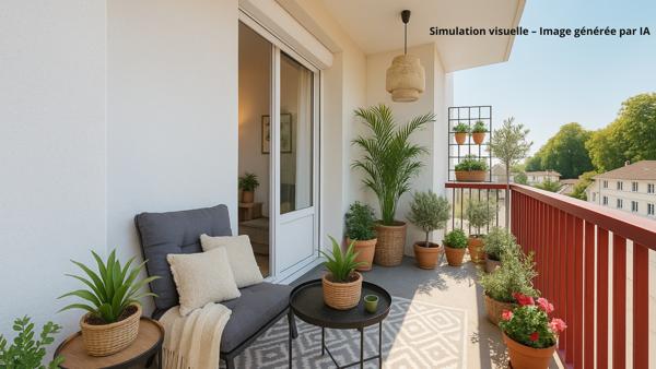 Montbéliard (25200) À vendre – Appartement T3 avec balcon, garage et cave à Montbéliard (25200)