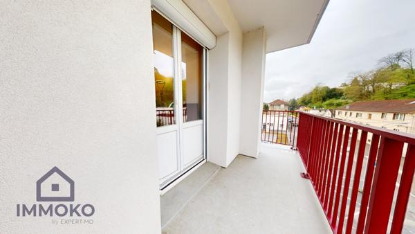 Montbéliard (25200) À vendre – Appartement T3 avec balcon, garage et cave à Montbéliard (25200)