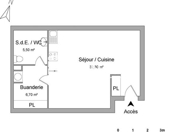 Location Studio 45 m² - 70 AVENUE FRANCOIS LASCOUR Le Pontet 84130