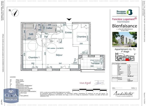 Appartement à louer 3 pièces 63.29m²