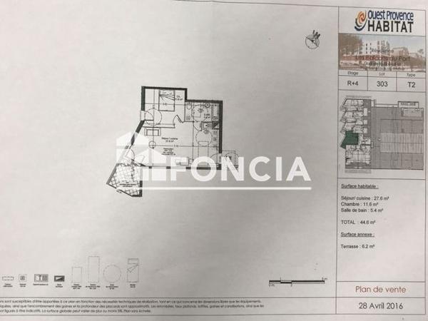 Location Appartement 2 pièces 44.6 m² - QUAI DE LA LIBERATION Port Saint Louis Du Rhone 13230